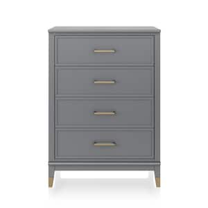 Westerleigh 4-Drawer Graphite Gray Chest of-Drawers (41.61 in. H x 29.68 in. W x 19.72 in. D)