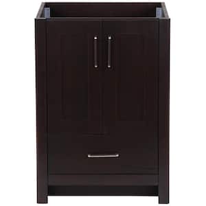 Westcourt 24 in. W x 22 in. D x 34 in. H Bath Vanity Cabinet Only in Chocolate