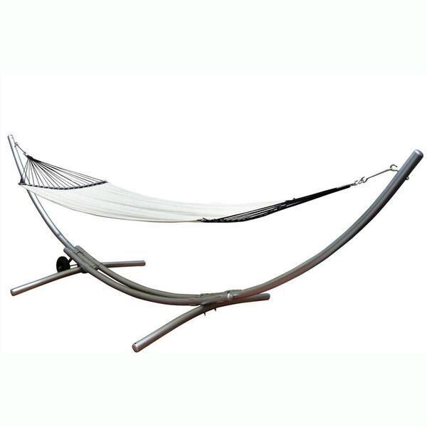 Unbranded Roch Polyester Patio Hammock Bed Set with Steel Arc Stand-DISCONTINUED