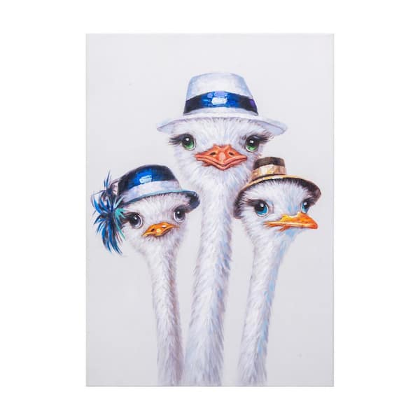 We See 3-Unframed Handpainted Animals Wall Art 40 in. x 28 in.