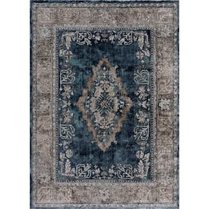Portsmouth Home Sky Blue 2 ft. 7 in. x 4 ft. 2 in. Accent Rug