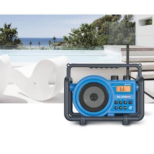 Compact AM/FM/Bluetooth/Aux-In Ultra Rugged Rechargeable Speaker with Digital Tuning Radio