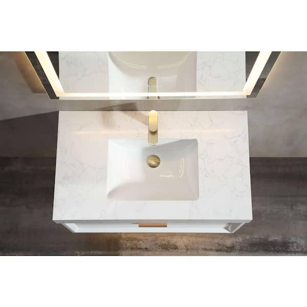 Xspracer Moray 36 in. W x 21 in. D x 21 in. H Floating Single Sink