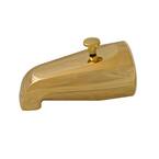 Metal Diverter Tub Spout with 1/2 in. and 3/4 in. FIP Connection at Base of Spout in Polished Brass PVD