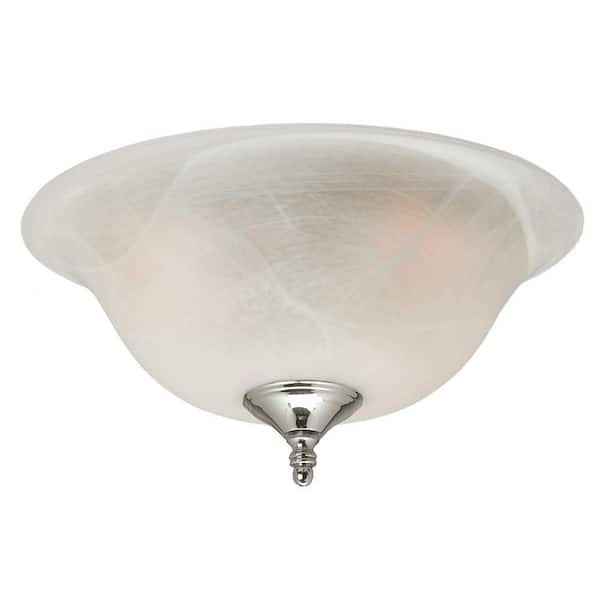 Hunter 2-Light Swirled Marble Dual-Use Ceiling Fan Light Kit