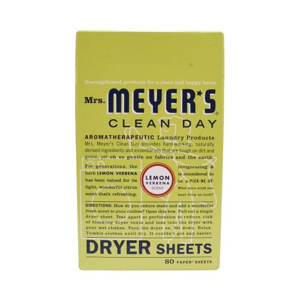 Mrs. Meyer's Clean Day Lemon Verbena Dryer Sheets (80-Count)
