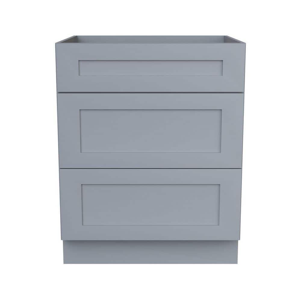 18 in. W x 24 in. D x 34.5 in. H Ready to Assemble Plywood Shaker Drawer Base Kitchen Cabinet in Gray price history on PriceWatchPro