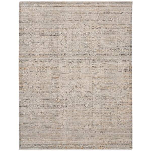 Lynx Ivory Multicolor 9 ft. x 11 ft. All-over design Transitional Area Rug