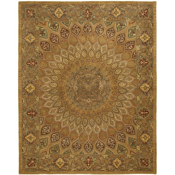 SAFAVIEH Heritage Light Brown/Grey 8 ft. x 10 ft. Border Area Rug