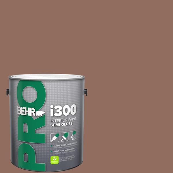 BEHR PRO 1 gal. #220F-6 Chocolate Curl Semi-Gloss Interior Paint