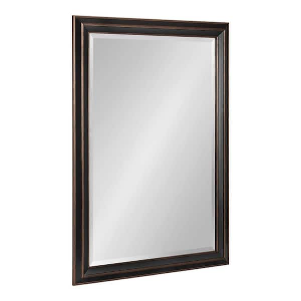 Kate and Laurel Whitley 23.97 in. W x 33.97 in. H Bronze Rectangle Transitional Framed Decorative Wall Mirror