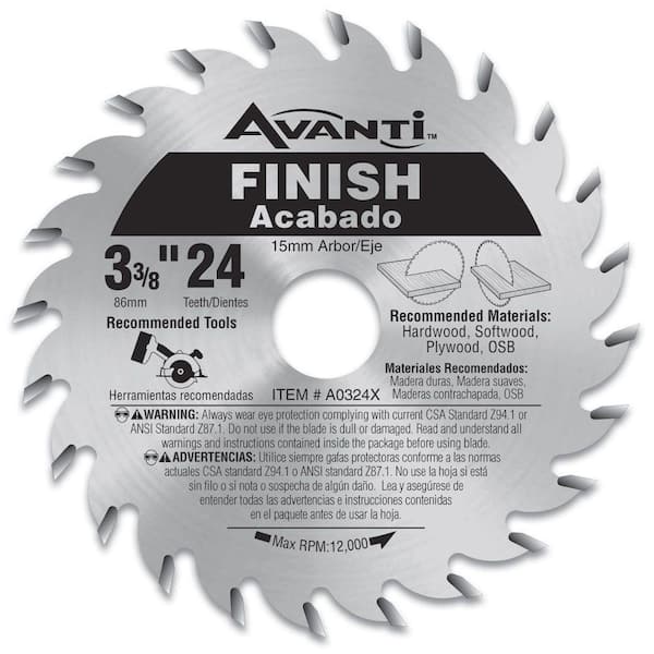 Avanti 3-3/8 in. x 24-Tooth Finish Circular Saw Blade