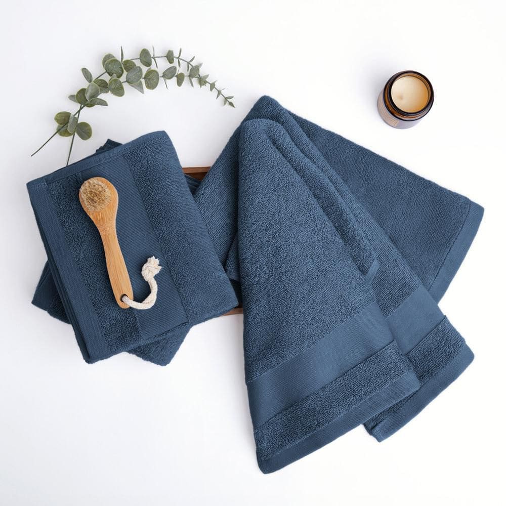 Hotel-Quality 4-Piece Navy Cotton Hand Towel Set price history on PriceWatchPro