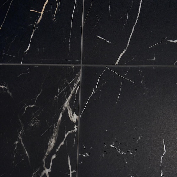Ivy Hill Tile Marmo Black 4 in. x 0.39 in. Matte Marble Look