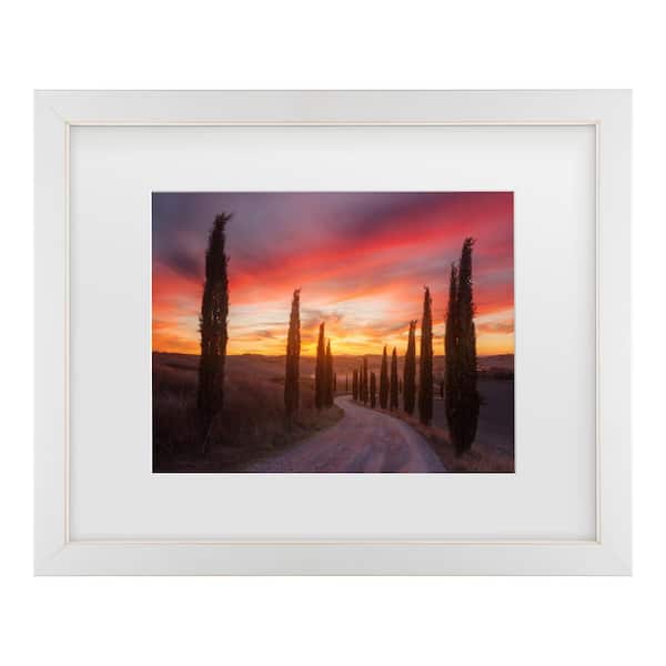Trademark Fine Art Rostovskiy Anton Tuscany Sunset Matted Framed Photography Wall Art 13 in. x 16 in.