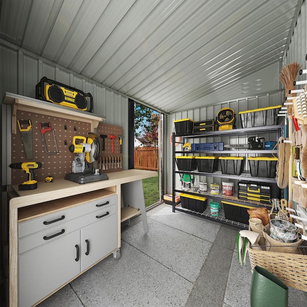 Sizzim 6 ft. W x 4 ft. D Metal Lean-to Shed Storage Shed 22 sq. ft