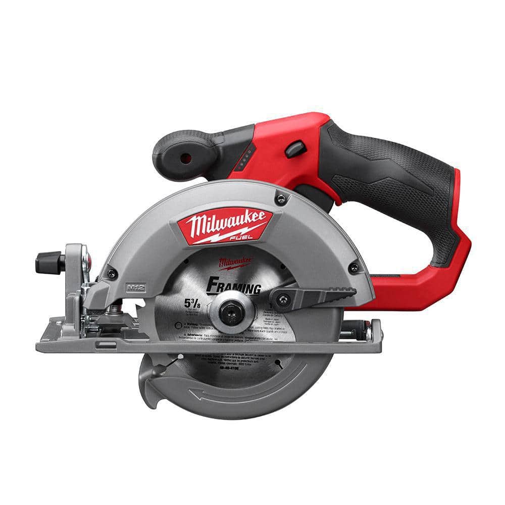 Milwaukee M12 FUEL 12V Lithium-Ion Brushless 5-3/8 in. Cordless Circular Saw  (Tool-Only) 2530-20 The Home Depot