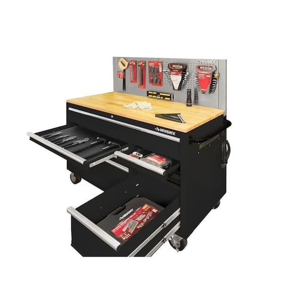 Husky 52 in. W x 24.5 in. D 9-Drawer Standard Duty Mobile