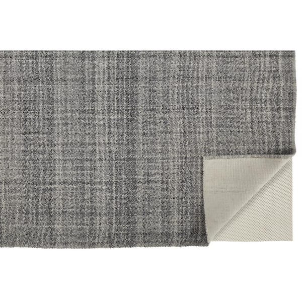 12 x 15 Gray and Ivory Solid Color Area Rug