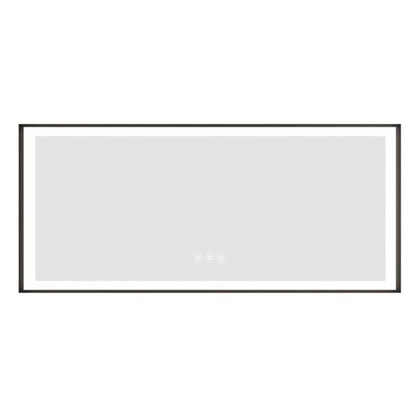 TCYO 84 in. W x 40 in. H Rectangular Frameless Wall Bathroom Vanity ...