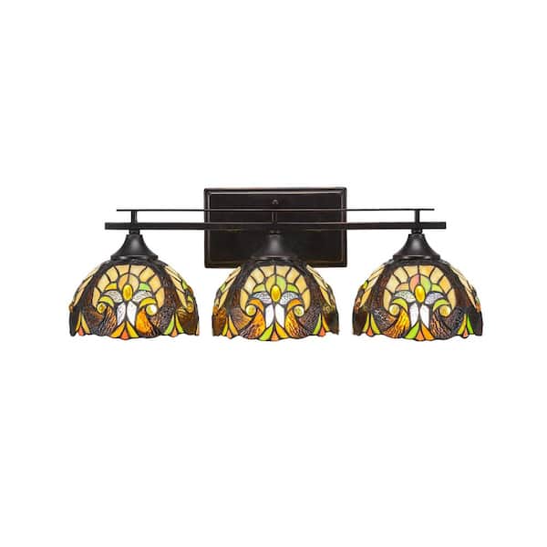 Unbranded Ontario 21.75 in. 3-Light Dark Granite Vanity Light