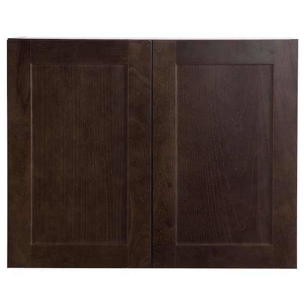 Hampton Bay Edson Shaker Assembled 30x24x12.5 in. Wall Cabinet in Dusk