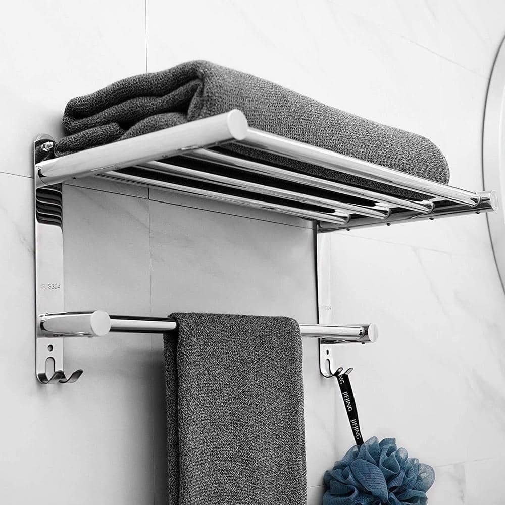 WS Bath Collections Muci 15-in Polished Chrome Double Swivel Towel Bar