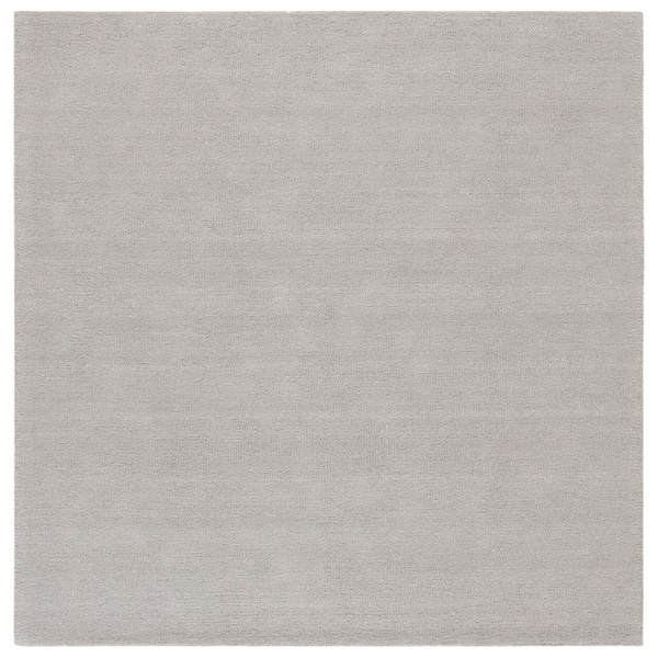 SAFAVIEH Outdoor Micro-Loop Gray 6 ft. x 6 ft. Solid Indoor/Outdoor Square Area Rug