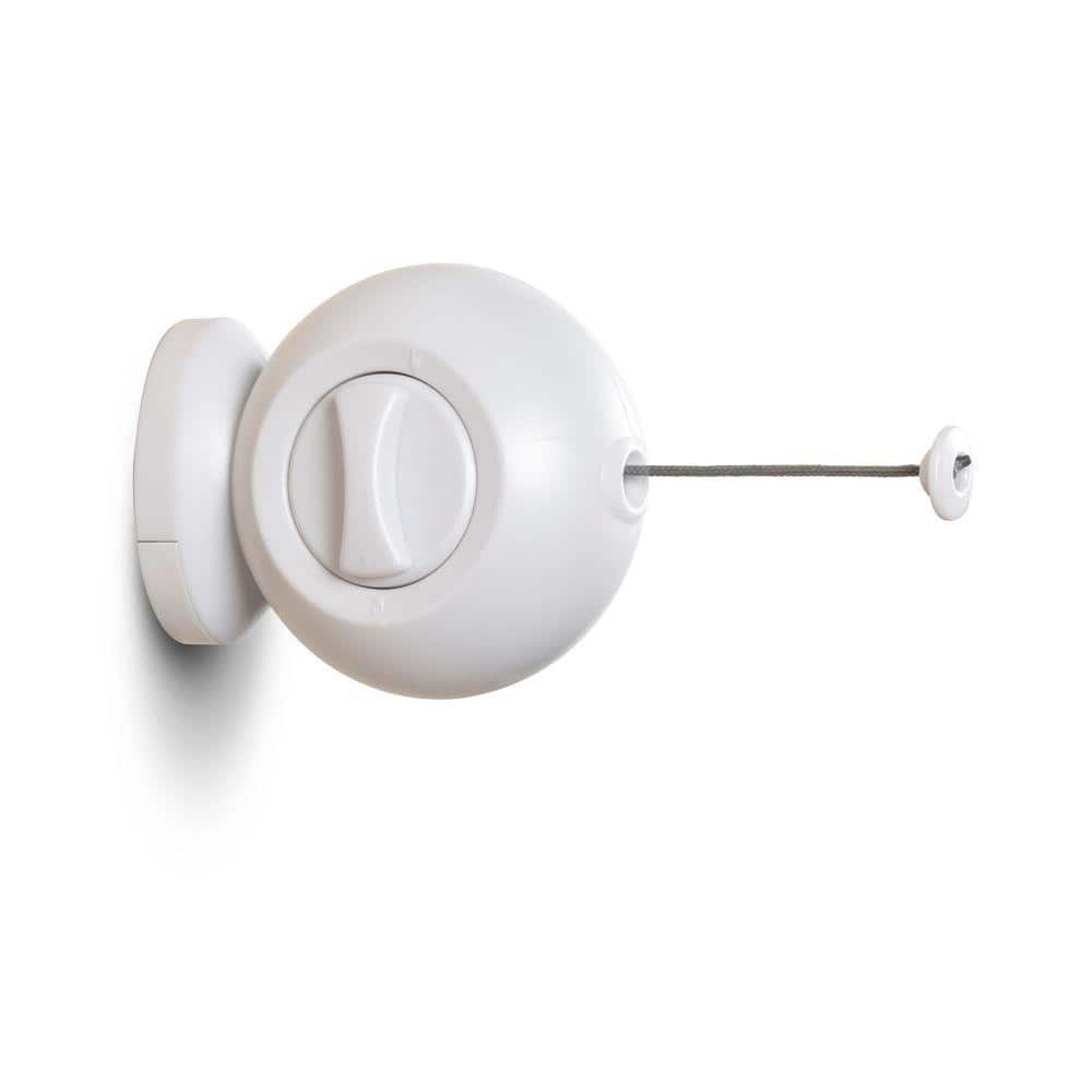 DAYTEK Micro Retractable Clothesline in White, 11.5 Feet Drying Space