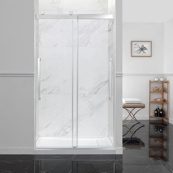 OVE Decors Montebello 48 in. x 78.75 in. Frameless Sliding Shower Door ...