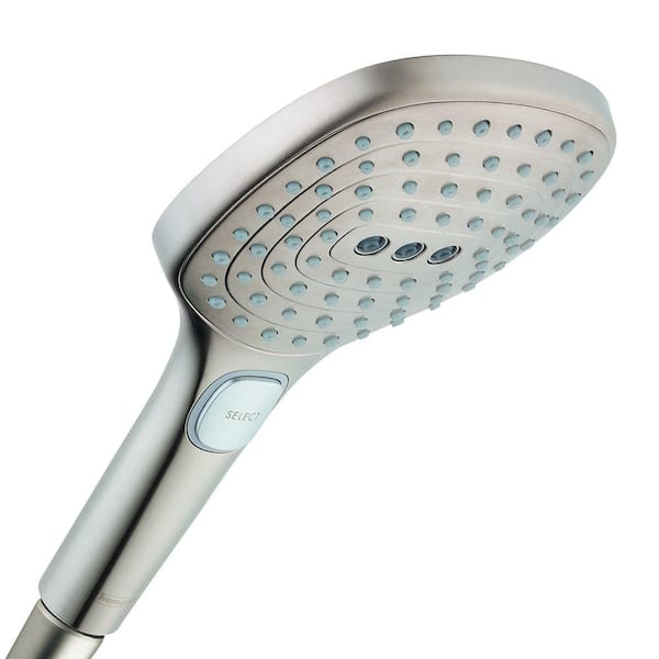 Hansgrohe 3-Spray Patterns with 2.0 GPM 4.75 in. Wall Mount Handheld Shower Head in Brushed Nickel