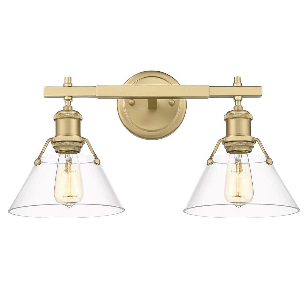 Orwell 2-Light Brushed Champagne Bronze Bath Vanity price history on PriceWatchPro