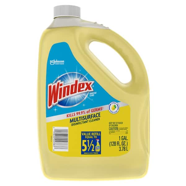 Windex 128 fl. oz. Citrus Fresh Multi-Surface Disinfectant Cleaner Refill Bottle