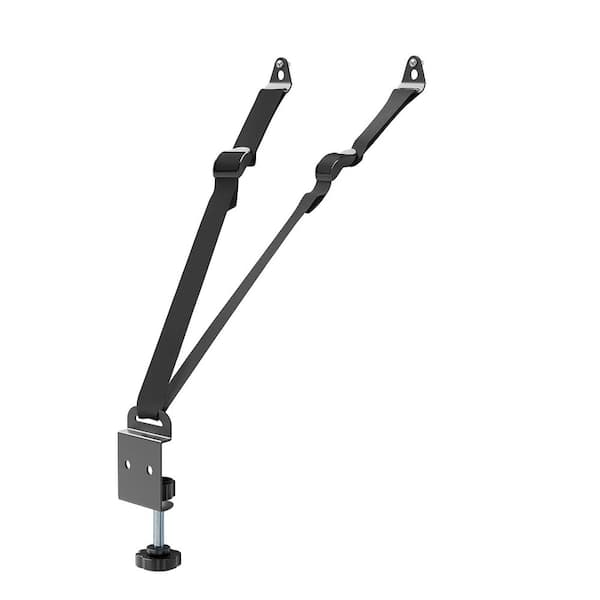 Retractable Dual Mount Wall Anchors and C-Clamp Mount for 20 in. - 70 in. TVs Heavy Duty Anti-Tip Straps Black
