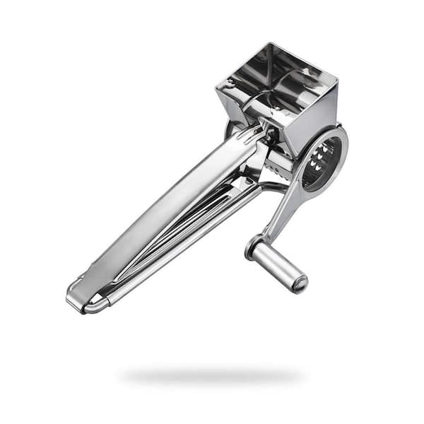 Multipurpose Handheld Rotary Cheese Grater with Stainless Steel Drum for Cheese, Vegetables and More