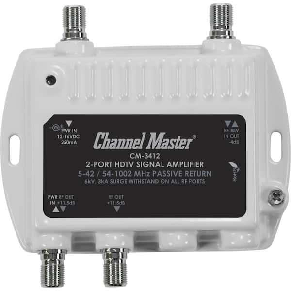 Channel Master 2-Port Indoor/Outdoor Ultra Mini Distribution Signal Amplifier