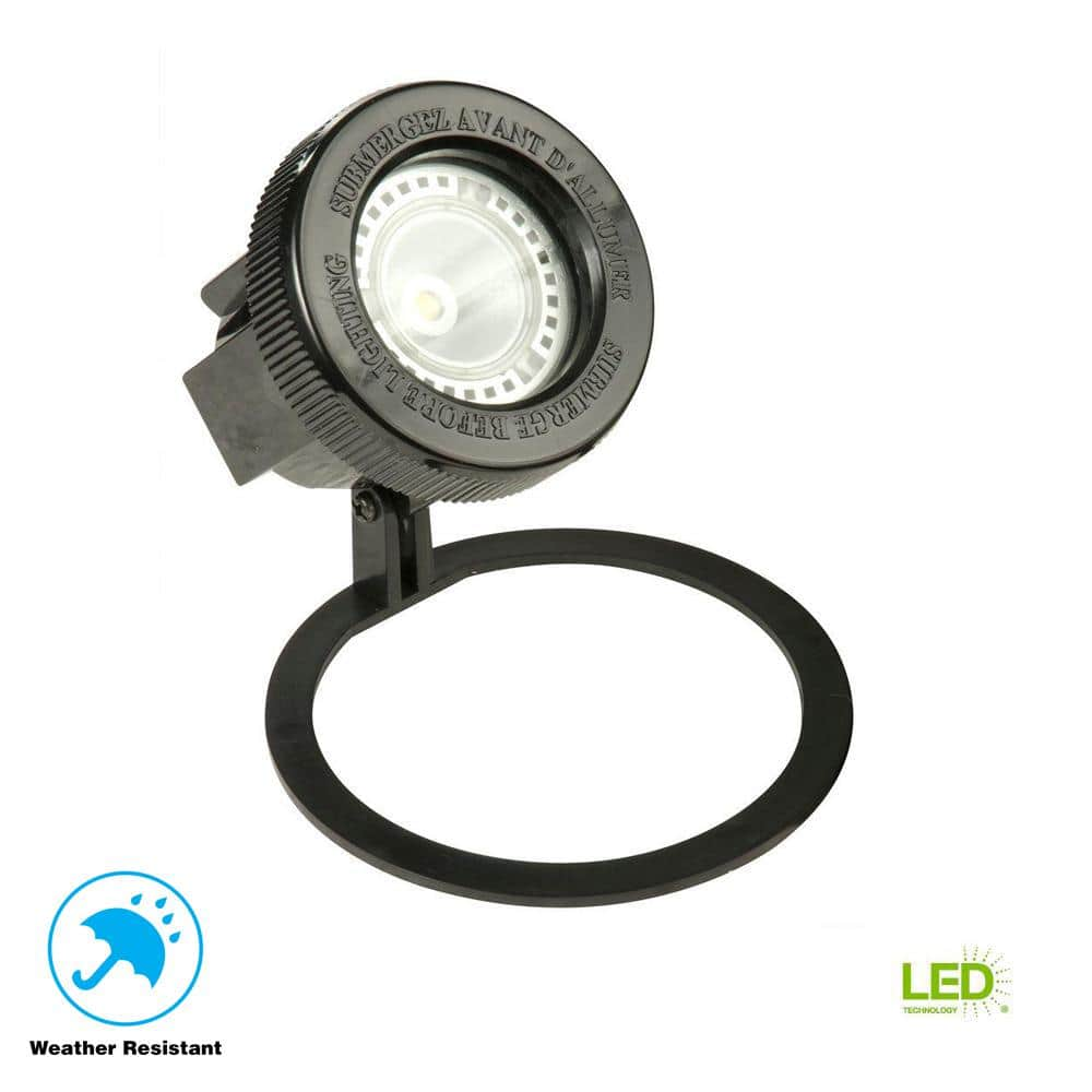 Hampton Bay Low-Voltage Black Outdoor Integrated LED Landscape Well Light  HD38725 - The Home Depot