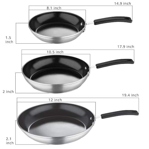 BBQ by MasterPRO - The Edge Pre Seasoned Cast Iron Fry Pan, 11 Inches by 10.5 Inches, Black