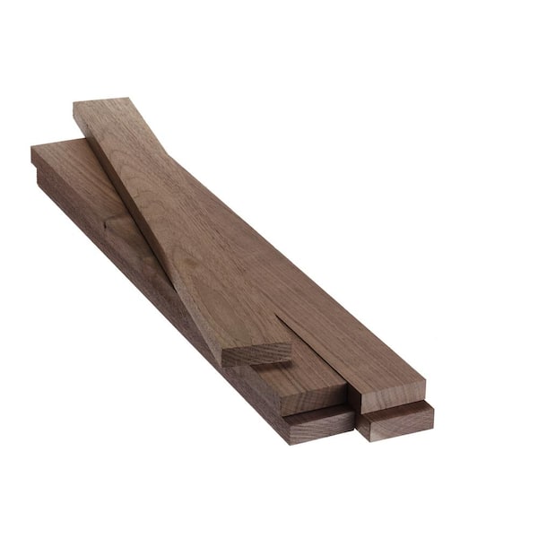 Swaner Hardwood 1 in. x 3 in. x 8 ft. Walnut S4S Board (5-Pack)