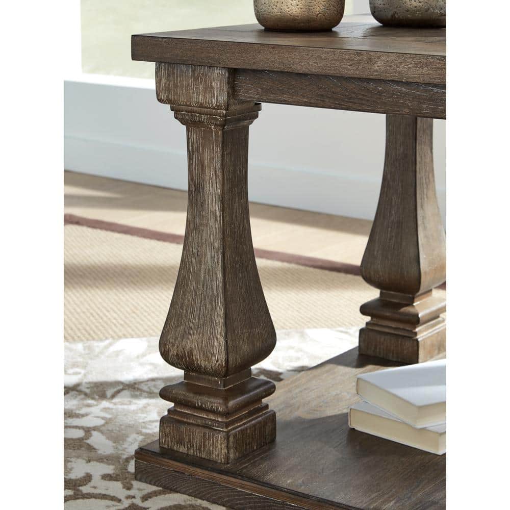 Heavenly Hued Distressed Weathered Gray Square End Table