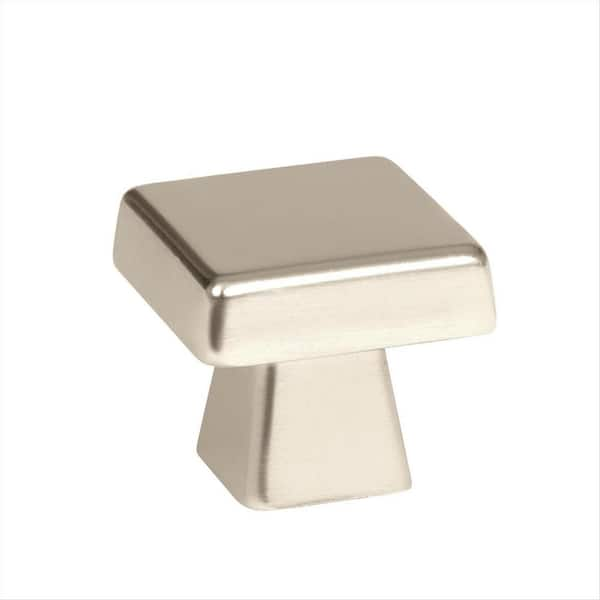 Amerock Blackrock 1-3/16 in. (30mm) Modern Polished Nickel Square Cabinet Knob