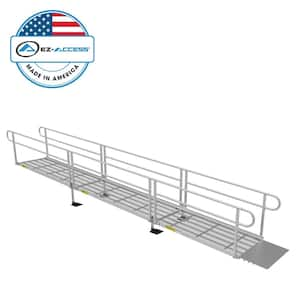 PATHWAY 3G 22 ft. Wheelchair Ramp Kit with Expanded Metal Surface and Two-line Handrails