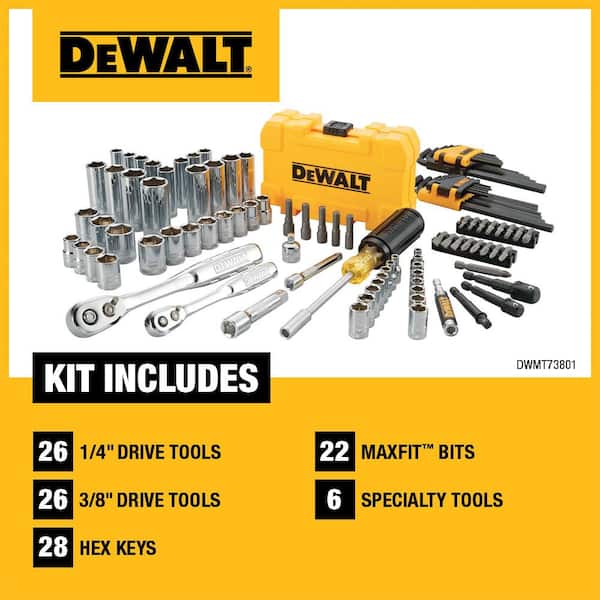 DeWALT - Combination Hand Tool Set: 108 Pc, Mechanic's Tool Set - 68707314  - MSC Industrial Supply