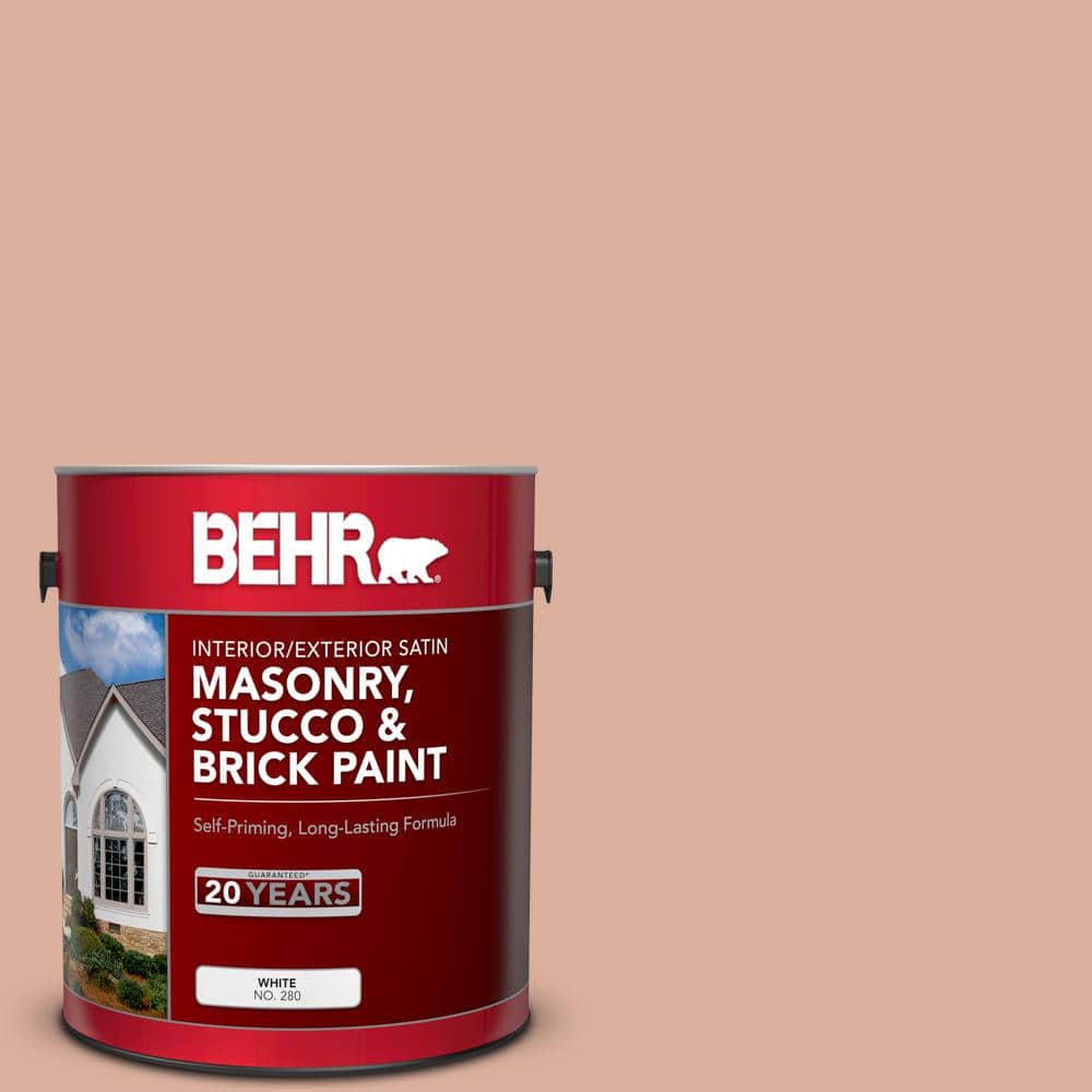1 gal. #MS-02 Rosestone Satin Interior/Exterior Masonry, Stucco and Brick P
