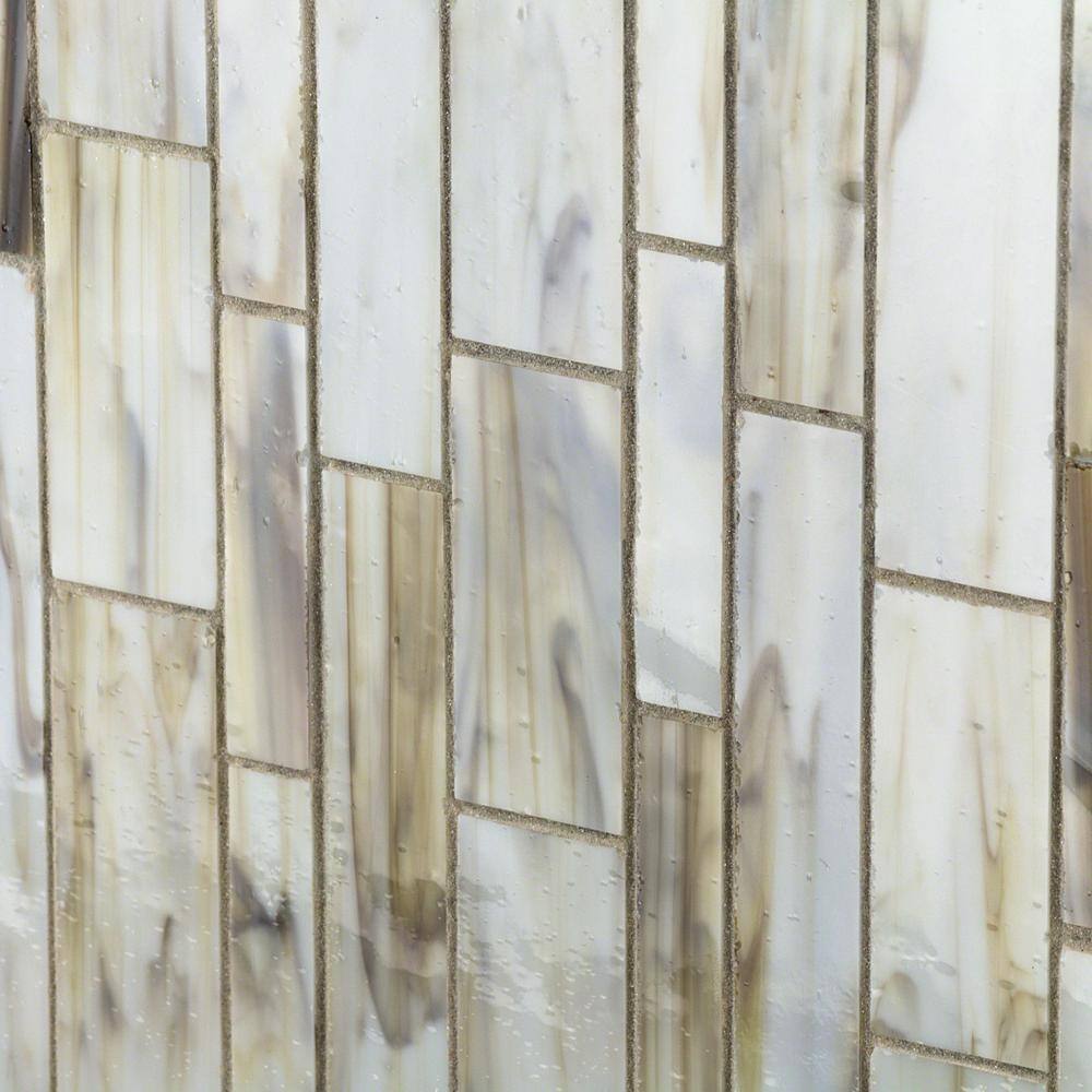 Halo Yellow and Gray Glass Mosaic Wall Tile