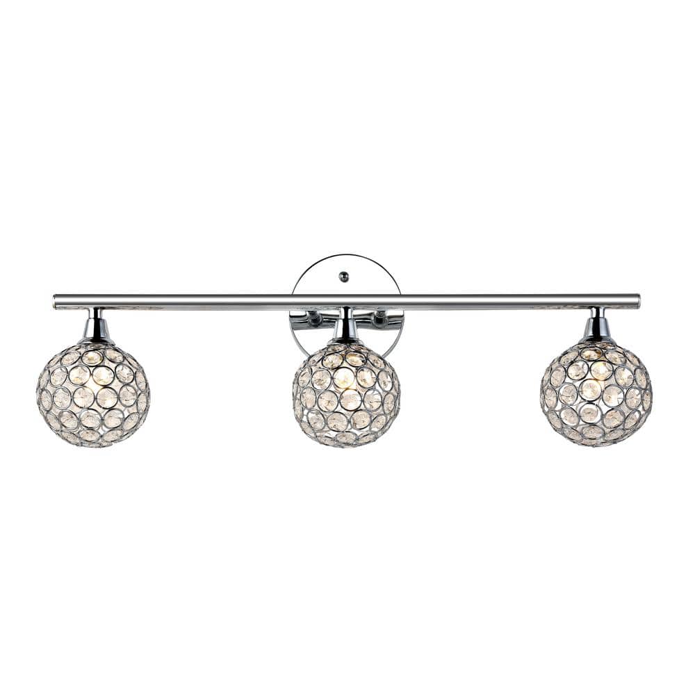 Maeve 8" Chrome and Clear Glass Outdoor Vanity Light