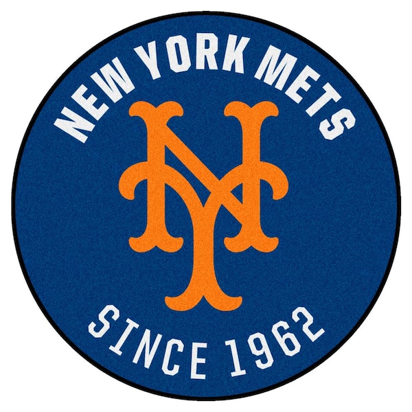 FANMATS New York Mets Blue 2 ft. x 2 ft. Round Area Rug 1743 - The Home ...