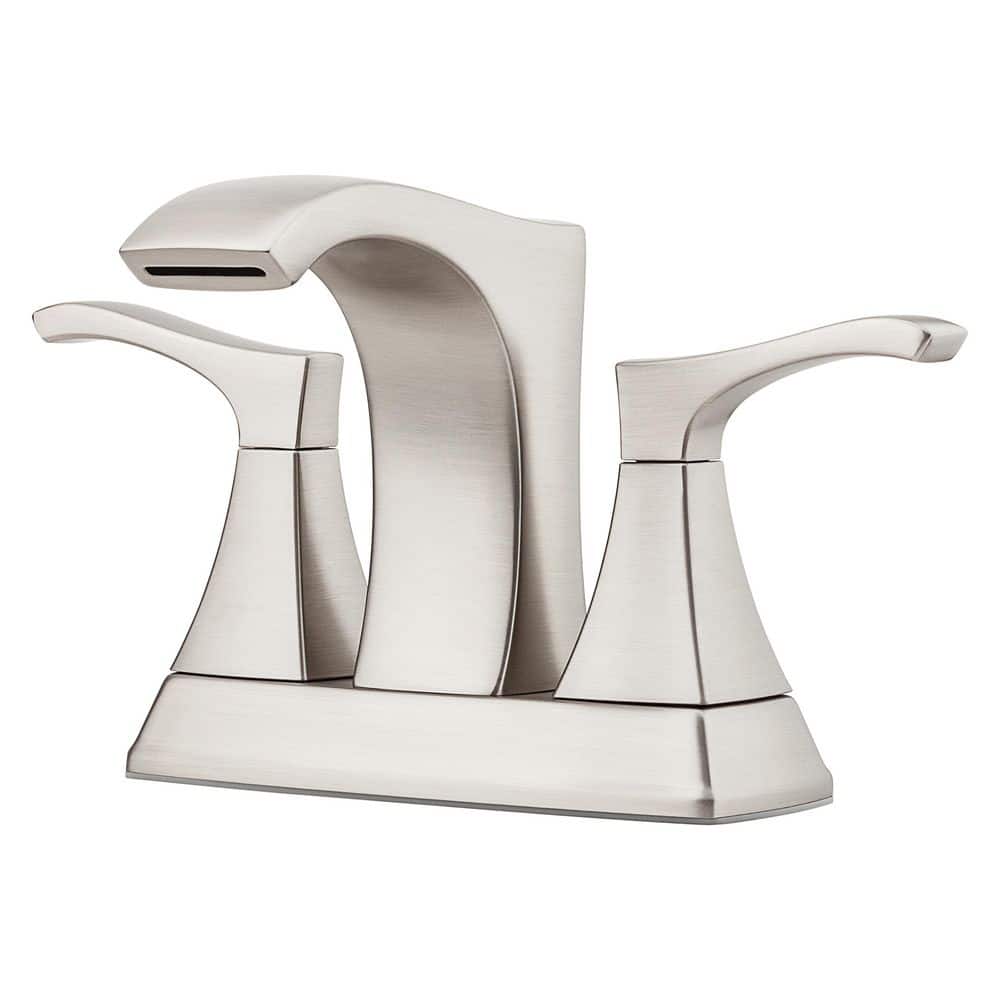 Venturi 4 in. Centerset 2-Handle Bathroom Faucet in Spot Defense Brushed Nickel (2-Pack Combo) price history on PriceWatchPro