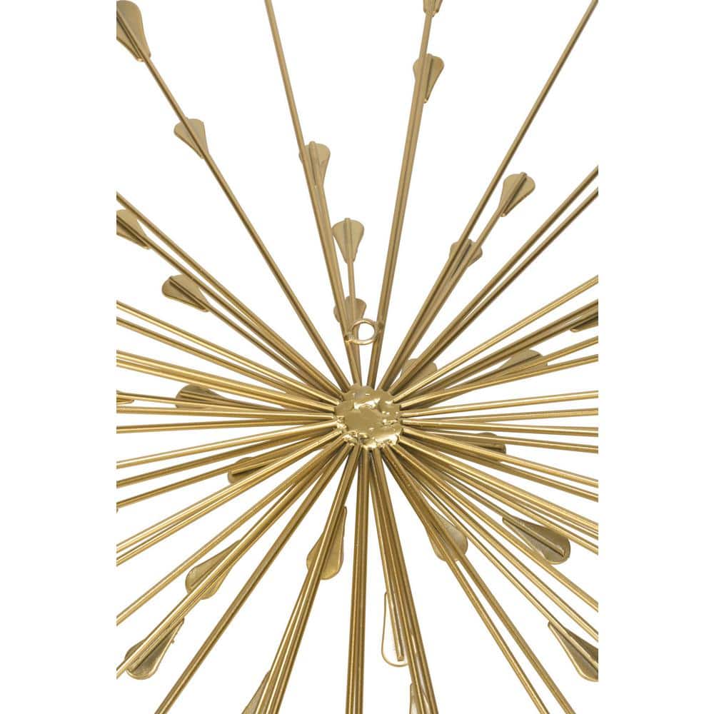 Large Gold Acrylic Starburst Metal Wall Art, 28 inches