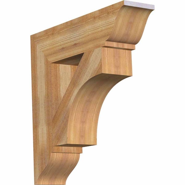 Ekena Millwork 6 in. x 26 in. x 26 in. Western Red Cedar Westlake Traditional Rough Sawn Bracket